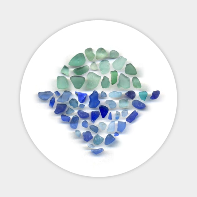 Sea glass - Sunrise Magnet by crumpetsandcrabsticks